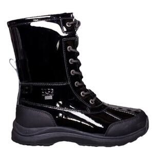 NWOB UGG ADIRONDACK III PATENT WOMEN BOOTS LEATHER Black US 7 EU 37/38 Tall